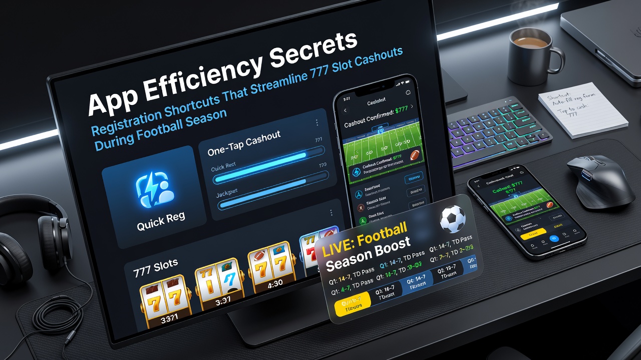 User completing a quick cashout after using registration shortcuts on a 777 slot app during a football match