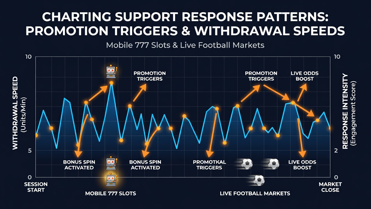 Chart displaying support response timelines connected to promotion triggers and withdrawal processing speeds in mobile betting environments
