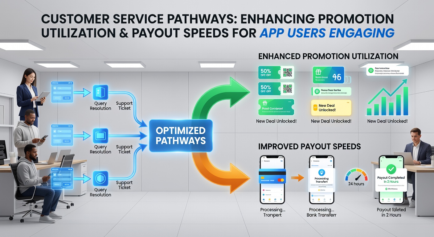 Illustration of fast payout confirmation screen in a betting app with support agent assisting on mobile