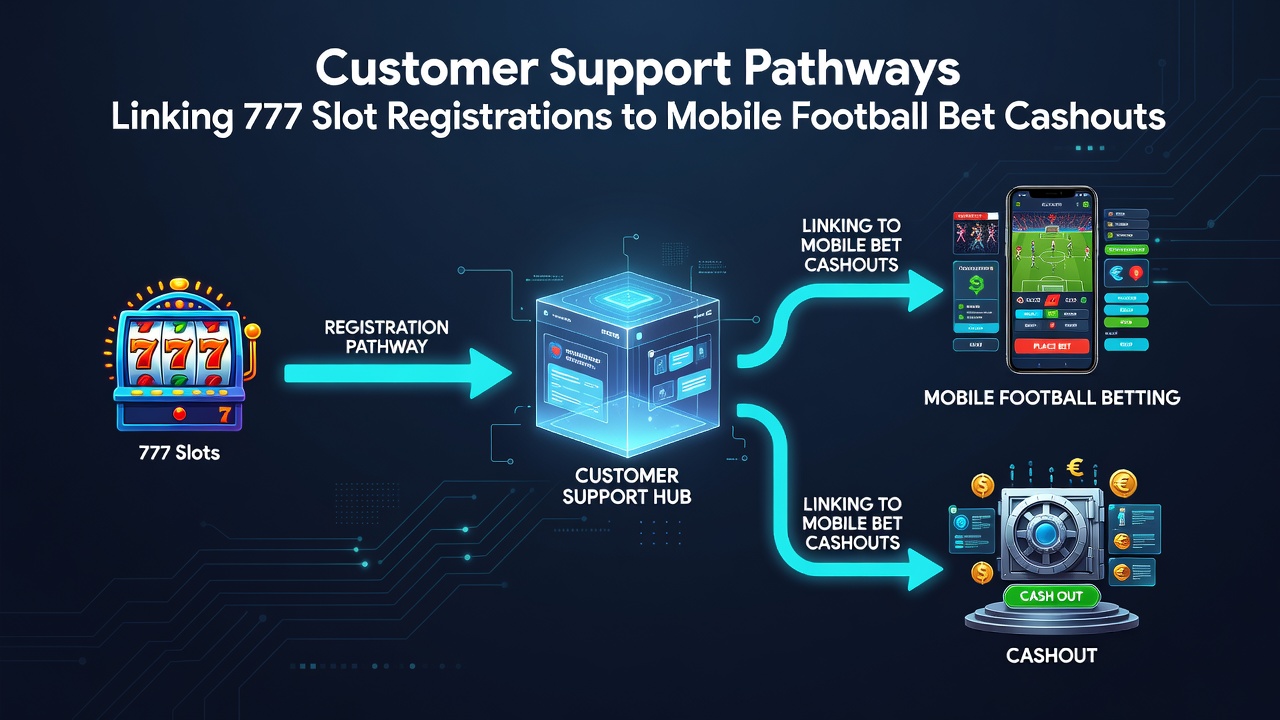 Customer support pathways connecting 777 slot registrations to mobile football bet cashouts
