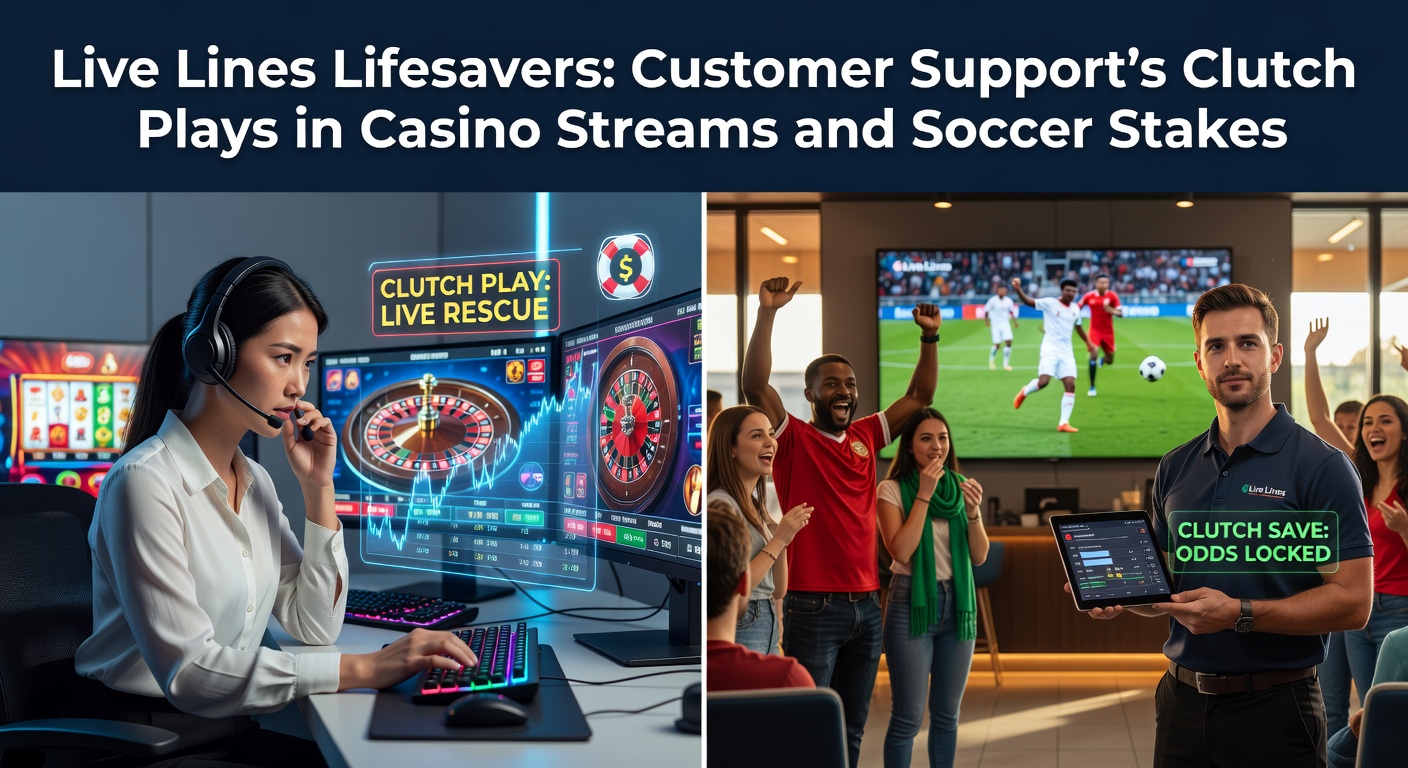 Customer support agent assisting a player during a live casino stream, with soccer betting odds visible on screen