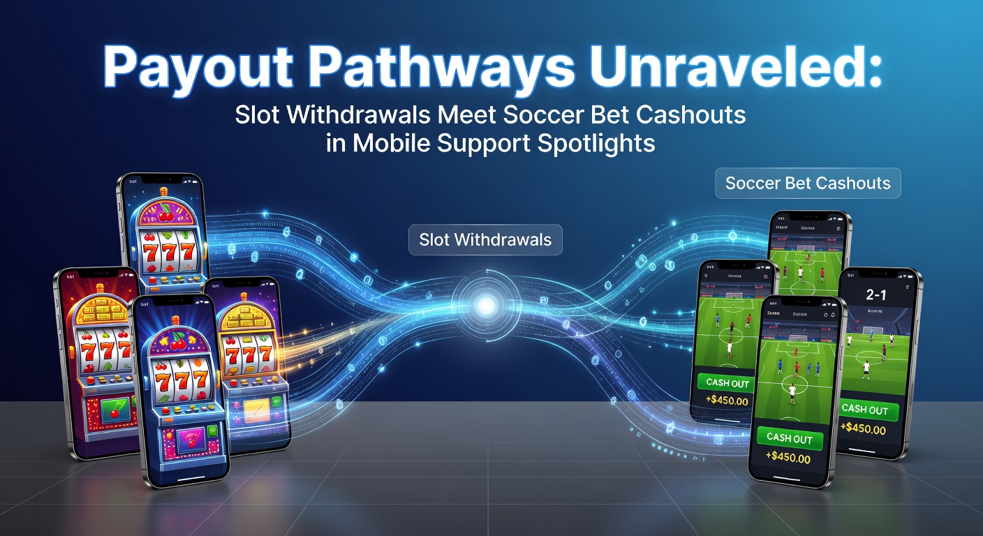 Mobile phone screen displaying slot machine wins alongside soccer match odds and a payout confirmation notification, highlighting seamless cashout integration