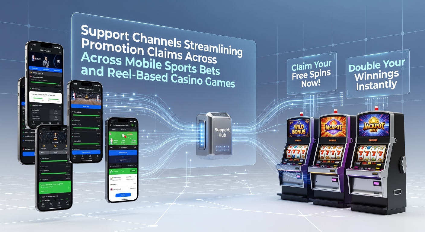 Mobile support interfaces connecting sports bets and slot promotions