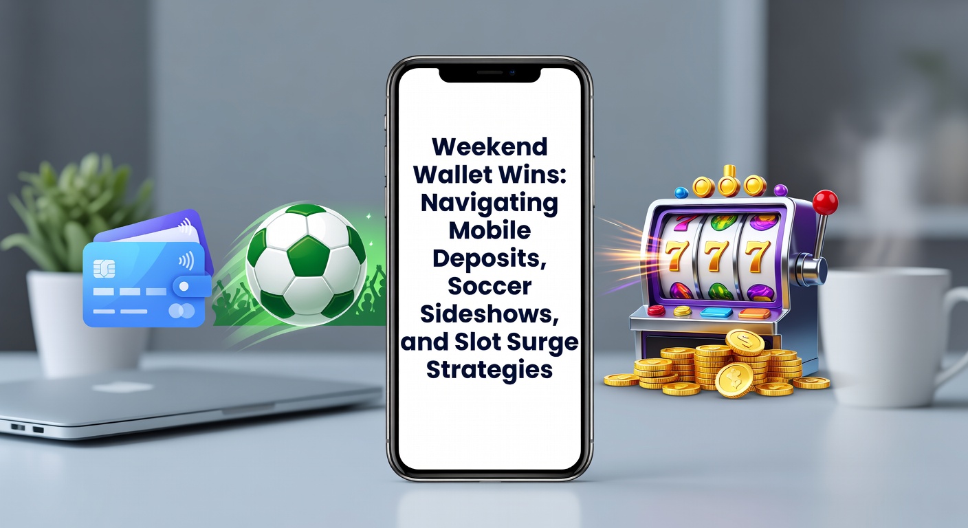 Vibrant mobile phone screen displaying a soccer match bet alongside a slot machine spin, with deposit confirmation popping up
